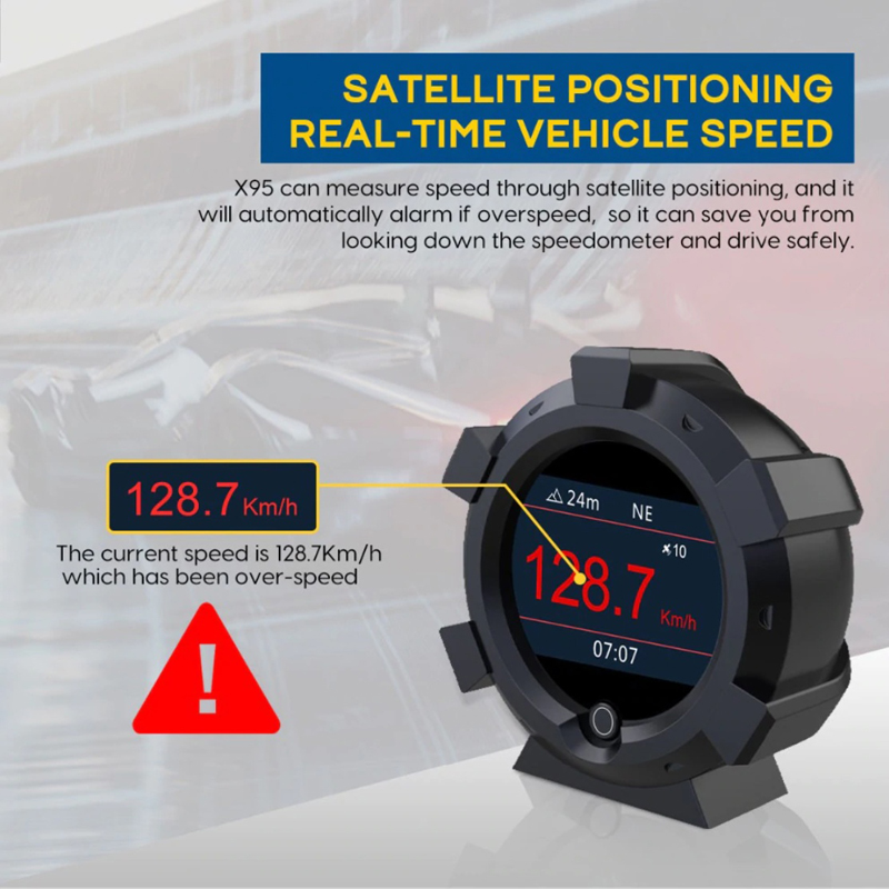 Μετρητής Κλίσης, Ταχύτητας μέσω GPS Autool - Μαύρο